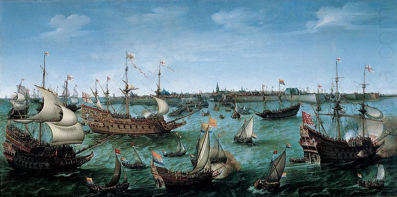 VROOM, Hendrick Cornelisz. Arrival at Vlissingen of the Elector Palatinate Frederick V china oil painting image